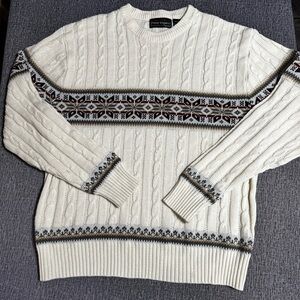 Peter England Men’s Cable Knit Sweater